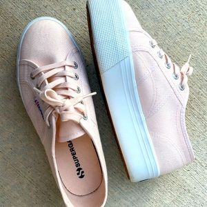 Pink platform Superga